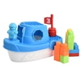 thumbnail image 2 of Bloque de construcción de barcos, conjunto de yates de barcos coloridos, ladrillos de juguete educativos, bloques de construcción, funcionalidad versátil, 2 of 7