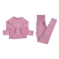 thumbnail image 2 of Ropa de yoga Conjunto de deportes de gimnasio femenino Ropa de entrenamiento Top corto de fitness de manga Colcomx  Yoga Sport Suit Mujeres, 2 of 8
