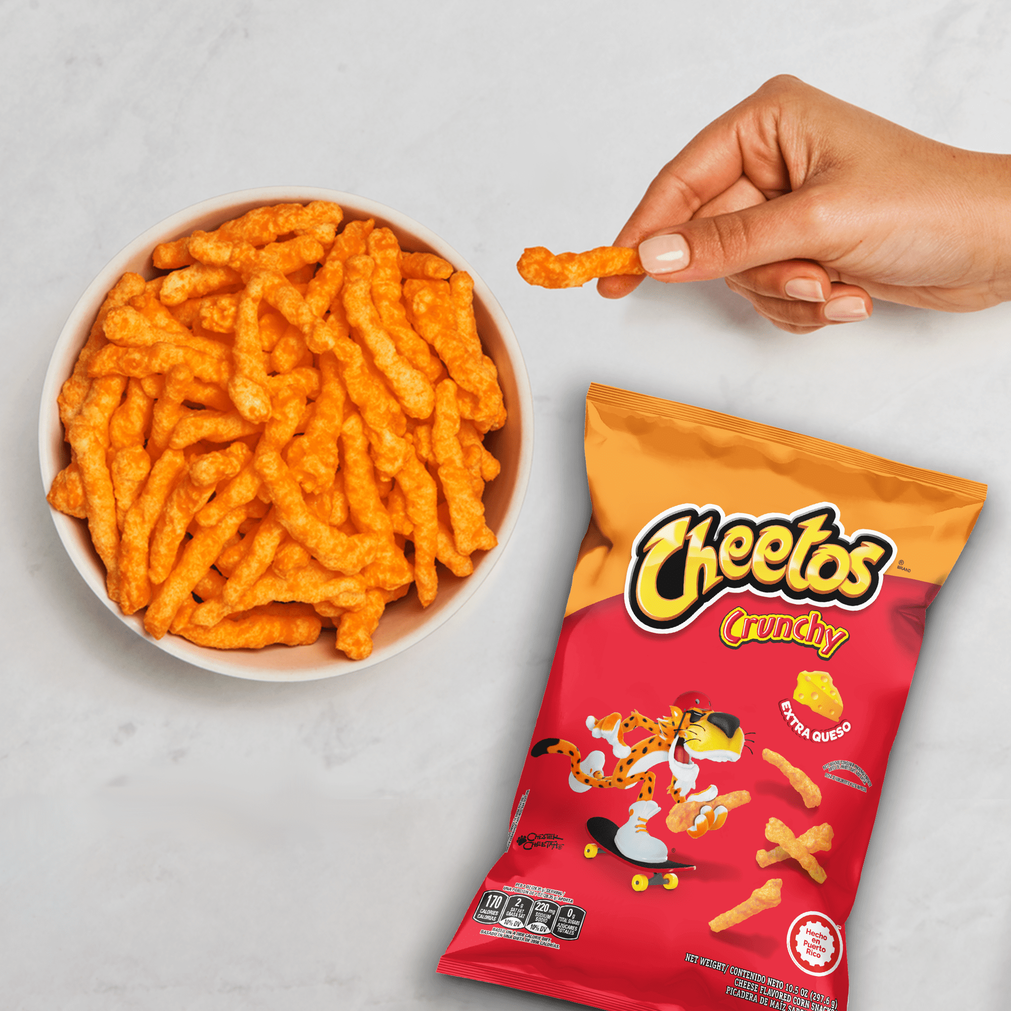 Cheetos Crunchy Cheese Flavored Snacks, 5.7 oz Bag