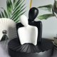 thumbnail image 4 of Set de decoración para estatuas de pareja Adornos colgantes en blanco y negro para estantería de oficina Aniversario de boda Regalo romántico, 4 of 6