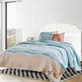 thumbnail image 2 of Benjara Maritsa Four Piece Twin Size Fabric Quilt Set with Coastal Prints, Blue, 2 of 6