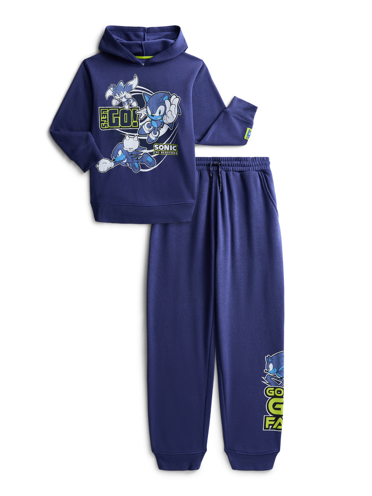 Sonic the Hedgehog Boys Long Sleeve Graphic Hoodie and Joggers Set, 2-Piece, Sizes 4-12