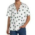 thumbnail image 3 of Wukai Turtle Men's Casual Short-Sleeve Button Down Shirt - Lightweight Summer Dress Shirt for Daily Wear-Medium, 3 of 7