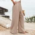 thumbnail image 4 of Womens Pants Woman Pants Casual Gold Pants Women Loose Pants Wide Leg Womens Pants with Pockets Summer Pants for Women 2025, 4 of 7