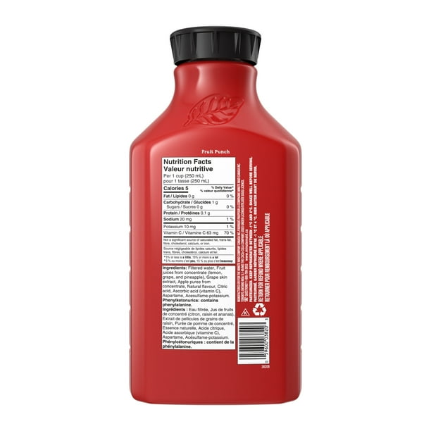 Minute Maid Zero Sugar Fruit Punch 2.63 Litre, Minute Maid Zero