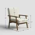 thumbnail image 3 of ZARKEA Linen Accent Chair - Linen Accent Chair Living Room Chair with Soft Padded Seat & Backrest, 3 of 5