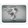 thumbnail image 1 of Tornado Bath Mat, Scary Thunder in a Whirlwind Sky Scenery Bad Weather Illustration, Plush Bathroom Decor Mat with Non Slip Backing, 29.5" X 17.5", Grey Pale Grey and White, by Ambesonne, 1 of 2