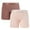 Brown Pink, variant on INNERSY Plus Size Womens Boxer Briefs Modal 5" Boxers High-Waisted Soft Underwear 2 Pack(XL,Night Red)