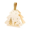 thumbnail image 2 of Christmas Tree Shaped Gift Box,Foldable Handheld Candy Packaging Box with Faux Leather Handle,Beige Cardboard Treat Box for Xmas Party Favors and Presents, 2 of 6