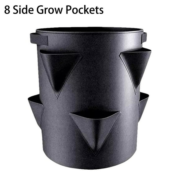 Lierteer Strawberry Planters Outdoor Garden Planting Pots With 6 Side Grow Pockets