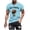 #0205-Light Blue, variant on Betivan Men's Graphic T-shirt Printed Fitness Sports Crewneck Short Sleeved Pullover Top Blouse Summer Spring Sporty Casual Regular Daily Outdoor Gym Training