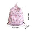 thumbnail image 4 of CUZIBR Large Capacity 3 Piece Backpack For Kids Cute Floral Bow Print School Backpack With Lunch Tote Bag Pencil Case Bookbag For Teen Girls Students Daily School Travel, 4 of 8