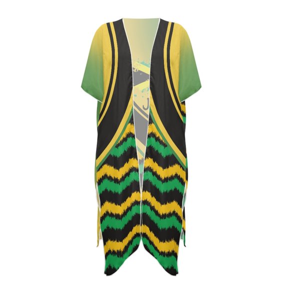 HELLHERO Geometric Shapes Bathing Suit Cover Up High Quality Fabrics Casual Free Size Long Kimono Cover Ups for Swimwear Women for Womens