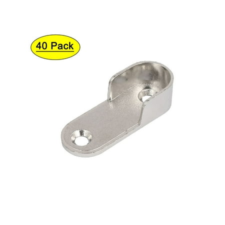 

Household Closet Nickel Plated Zinc Alloy Rod End Support Bracket Holder 40pcs