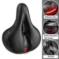 thumbnail image 2 of Sillín de bicicleta hueco y transpirable para hombre y mujer, asiento de bicicleta de montaña o carretera, cómodo y con absorción de impactos, asiento de bicicleta grande, advertencia de seguridad, 2 of 5