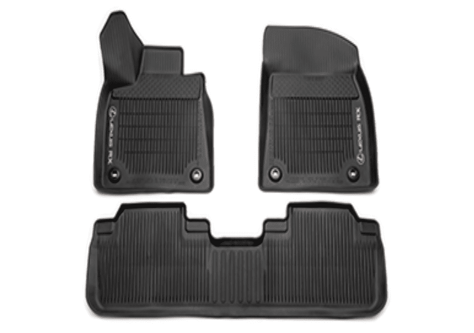 LEXUS OEM FACTORY ALL WEATHER FLOOR MAT LINER SET 2016-2022 RX350 & RX450H BLACK