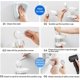 thumbnail image 4 of Double Layer Suction Soap Dishes for Bathroom, Wall Mounted, Drill-Free, Removable Plastic Soap Case with Drainage - White, 4 of 5