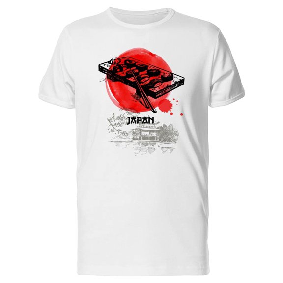 Sketch Of Japanese Sushi Tee Men's -Image by Shutterstock