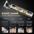 thumbnail image 4 of Obacre Professional Hair Trimmer for Men, Beard Trimmer Hair Clippers for Men, Cordless Rechargeable Hair Trimmer Cutting Grooming Kit,Beard Shaver Barbershop with LCD, 4 of 6