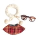 thumbnail image 5 of Disfraces de Ropa para Muñecas, Traje de Chal para Muñecas, Ropa, Chal, Bufanda, Gafas, Ropa para Muñecas Rellenas, Haz Tus Propias Muñecas para Muñec Mantón rojo, 5 of 7
