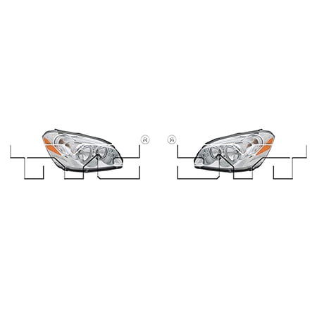 Carlights360 Fits 2006 2007 2008 Buick Lucerne Headlight