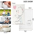 thumbnail image 3 of Dreamtimes 16x28 Inch Face Hand Towel Set Cute Bear Cotton Washcloths, Quick-Dry Highly Absorbent Bath Towels 2 Pcs for Bathroom Ktichen Travel SPA Gym, 3 of 7