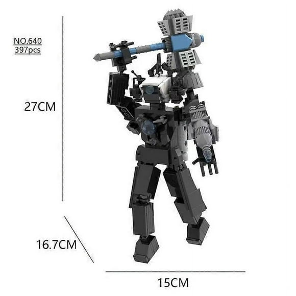 Skibidi Toilet Toy Building Block Titans Camera Man Tv Man Cameraman Speakerman Skibidi Toilet Clock Man Titans Drill Speaker