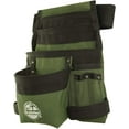 thumbnail image 3 of GRAINTEX CS2428 10-Pockets Hunter Green Finisher Tool Pouch Rip-stop Canvas with 2" Webbing Belt for Constructors, Electricians, Plumbers, Handymen, 3 of 7