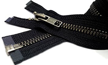 YKK #5 Brass Jacket Zipper - 27" Medium Weight Separating Zipper In 580 Black (Single Pack) - View #10
