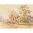 thumbnail image 2 of Josef Höger 24x19 Gold Ornate Framed and Double Matted Museum Art Print Titled - A Group of Trees Near a Farmhouse, 2 of 4