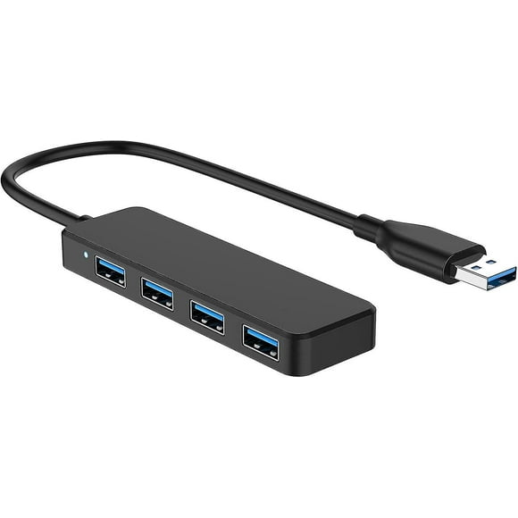 USB Hub 4 Port - USB 3.0 Hub Data Hub Distributor with 30cm Cable, Compatible with Laptops and Ultrabooks
