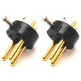 thumbnail image 1 of 3 Pin Male Plug Connector 2-Pack for Shure SM57 SM58 Series d rophones and Many Others… Black, 1 of 4