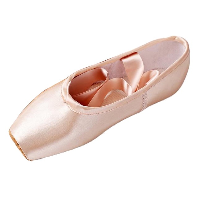 Ballerines de Danse Techniques en Satin pour Femmes, Roses, avec Rubans Pré-Cousus, 39