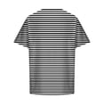 thumbnail image 5 of Fancifize Mens Casual Striped Henley Shirt Big and Tall Button Down Shirts Short Sleeve Loose Fit Summer Beach Shirt, 5 of 5