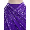 thumbnail image 5 of Zaldita Women's Glittery Rhinestone Latin Jazz Dance Tops Sleeveless Backless Crop Tank Top Purple S, 5 of 7
