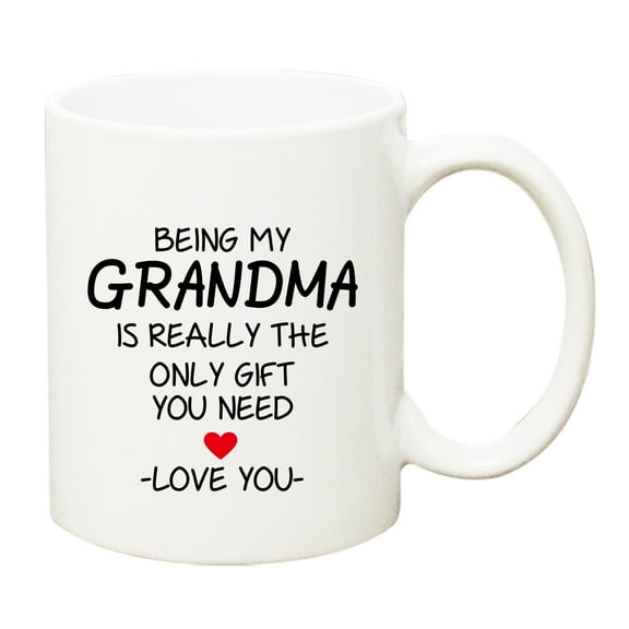 Funnil Grandma Coffee Mug from Grandkids Best Birthday Mothers Day Present Ideas White