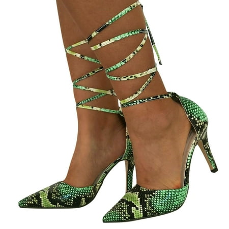 

〖Yilirongyumm〗 Green 41 High Heels For Women Shoes High Business For Women Shoes Heels Single Shoes Buckle Women s High Heels