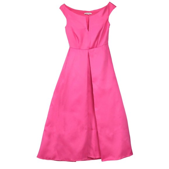Dice Kayek Women's Fuchsia Slit Neck Sleeveless Long Dress - 6