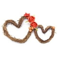 thumbnail image 3 of Ludlz Round/Heart Shape Grapevine Wreaths Vine Branch Wreath Christmas Rattan Wreath Garland Decoration for Christmas Holiday Craft or Wedding Supplies DIY Parts, 3 of 7