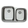 thumbnail image 2 of Wells Sinkware 32 in. 18 Gauge Undermount 60-40 Double Bowl Stainless Steel Kitchen Sink, 2 of 5