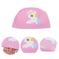 thumbnail image 3 of Unique Bargains 1 Pc Knitted PU Cartoon Horse Swim Cap Pink White, 3 of 6