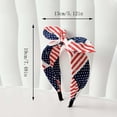 thumbnail image 6 of American Flag Bow Headband, USA Star Stripes Knotted Hair Band for 4th of July Independence Day Patriotic Party Women Accessories, 6 of 6