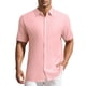 thumbnail image 1 of CAMISAS DE HOMBRE INSPIRE CHIC, MANGA CORTA, CUELLO ABOTONADO, PLAYERA DE PLAYA DE VERANO, L, ROSA, 1 of 6