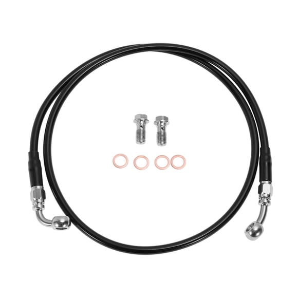 Kit de Ligne de Frein avant Hydraulique de 45 Pouces pour Guidon de 12-14 Pouces pour Harley Softail Blackline - FXS 2011-2013 No.42314-08 Noir