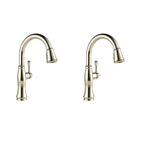 Delta Faucets Cidy Single Handle Kitchen Faucet Polished Nickel 2 Pack