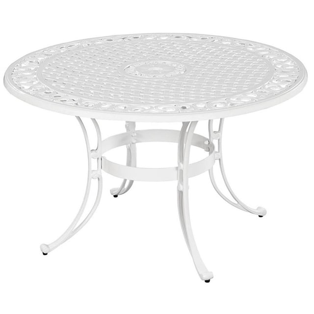 Homestyles Sanibel Table à Manger Extérieure en Aluminium Blanc