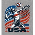 thumbnail image 4 of USA Volleyball Adult Heather Gray Long Sleeve Hoodie-Medium, 4 of 4