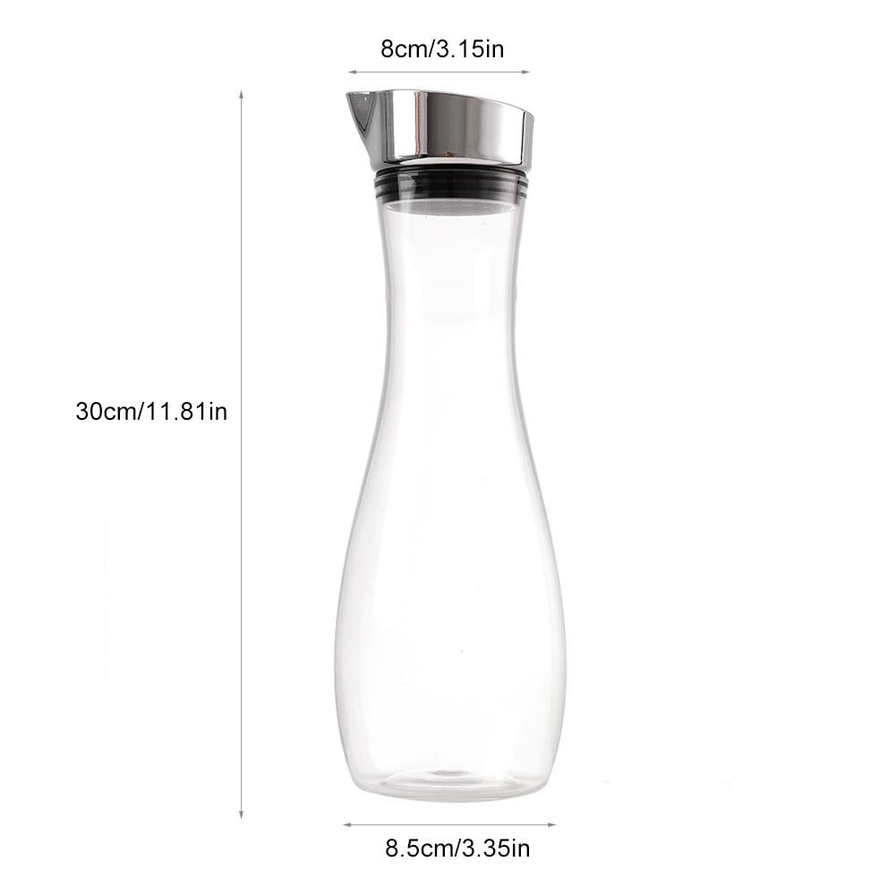 Jeffergarden Transparent Juice Bottle Acrylic Transparent Juice Bottle Water Jug Ice Cold Juice Jug With Lid For Bar Home Use 1000ML 