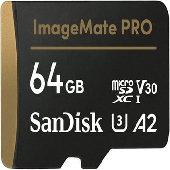 SanDisk 64GB ImageMate PRO microSDXC UHS-1 Memory Card with Adapter 200MB/S C10 SDSQXBZ064GAWCKA