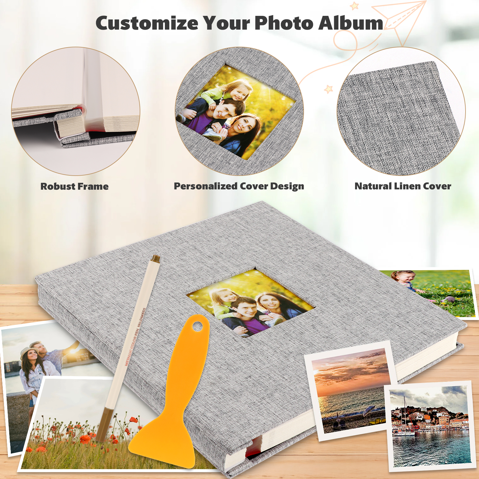 LifeIdeas Photo Album 60-Page Self-Adhesive Scrapbook photo 3